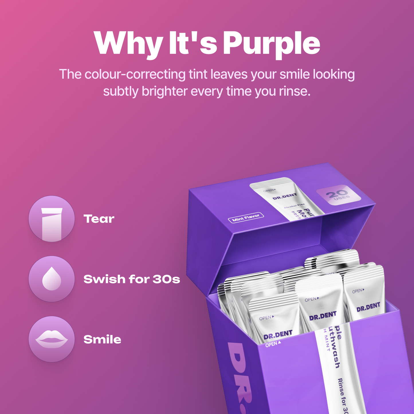 Violet Color-Correcting Mouth Rinse